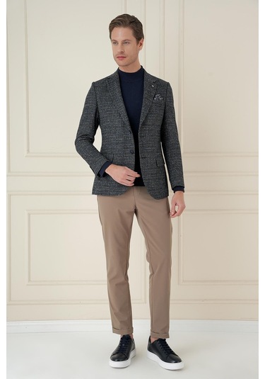 C 693 Slim Fit Siyah Spor Ceket Siyah