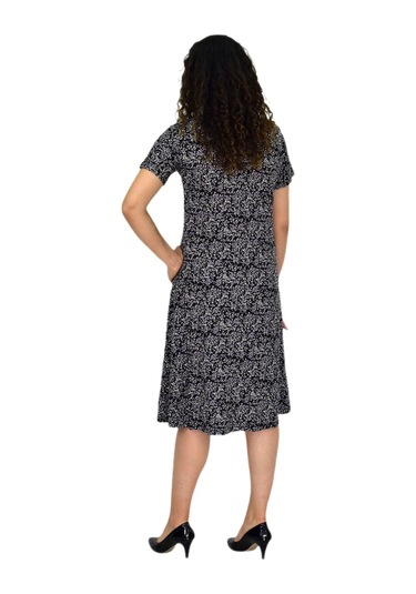 Kadın Kısa Kol Likralı Viskon Elbise Bgl-st04671 Füme