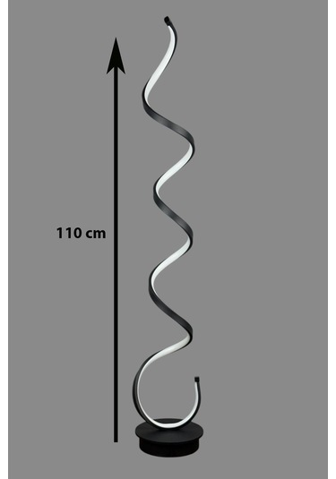 Lara Siyah Renk Modern Tasarım Gün Işığı Led Salon - Yatak Od... Siyah