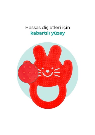 Mamajoo Yumuşak Diş Kaşıyıcı Kırmızı Tavşan