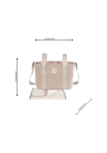 Walking Mum Eco Mum Crossbody Bebek Bakım Çantası Apricot Bej