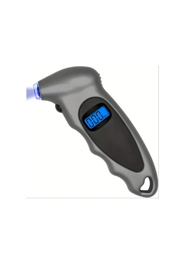 Boatshop1 Gri Dijital Lastik Basinc Olcer 150 Psı 4 Ayarli Kaymaz Tutma Kolu Aydinlatmali Lcd Ekran Otomobil Kamyon Bisiklet Motosiklet