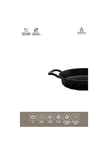 Kuvars 2 Parça Döküm Titanyum Kaplama Tava Sahan Seti