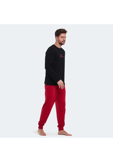 Slazenger PARTH IN Erkek Pamuklu Siyah Pijama