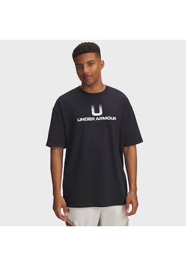 Under Armour Heavyweight U Logo Erkek Siyah Tişört SIYAH