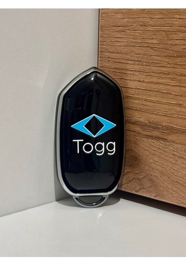 Amblemli Togg T10x-t10f Uyumlu Anahtar Kılıfı Siyah-gümüş