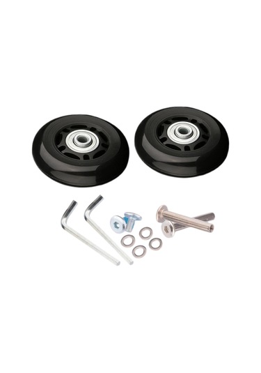 Suntek 2x Bagaj Bavul Tekerlekleri Esnek Aşınmaya 43mmx18mm 43mmx18mm Çok Renkli