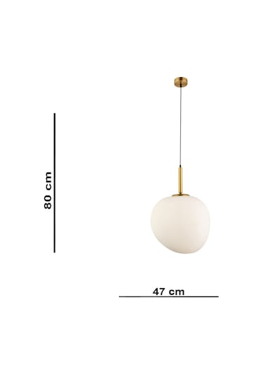 Lampaluce Modern Tasarımlar Opaco Tekli Sarkıt 47cm Eskitme