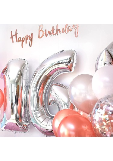 Brokoli Home 7 Numara Folyo Gold Balon, Folyo Altın Balon 100cm 4 Karışık Renkli