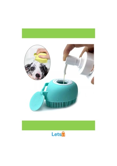 Yumuşak Silikon Şampuan Hazneli Kedi Köpek Yıkama Kesesi 80ml