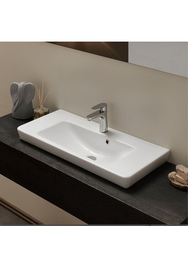 Turkuaz Seramik 068300-U Porto Seramik Lavabo 85 CM