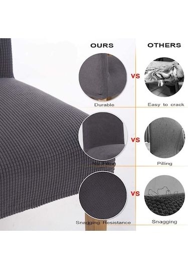 Siyah Jakarlı Sandalye Kılıfı Spandex Streç Slipcovers Sandalye Sandalye Mutfak Yemek Odası Mutfak Düğün Ziyafet Için Kapakları