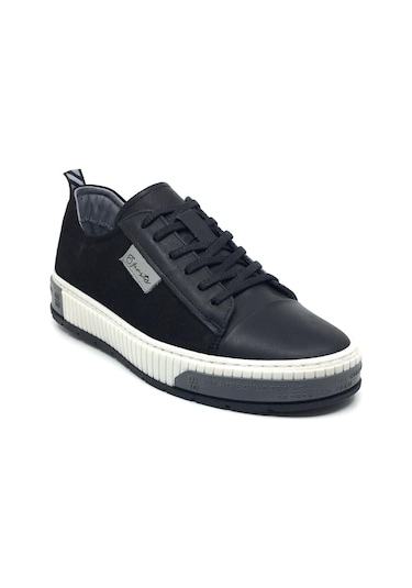 Taşpınar Lisans %100 Hakiki Nubuk Deri Ortopedik Erkek Günlük Sneaker Yazlık Ayakkabı Yeni Sezon 40-44 Siyah