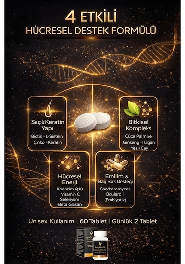 Dr.sammy's Quarine Saç,tırnak,cilt,vücut Vitamini Bitkisel Tablet 60 Tablet