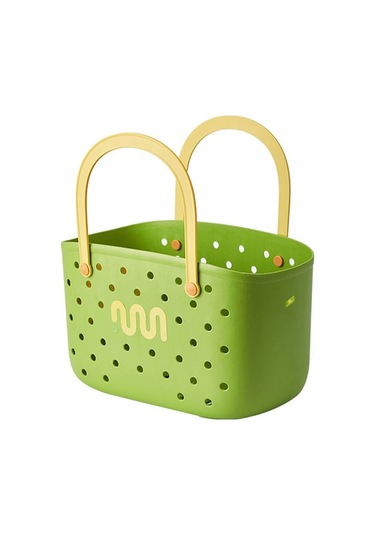 Sones Dopamin Taşınabilir Banyo Depolama Sepeti Ev Tipi Boşaltılabilir Sebze Sepeti, Renk: Yeşil Diğer