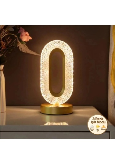 Alfa Gold 3 Renk Modu Kristal Elektrikli Yılbaşı Masa Ve Gece Lam
