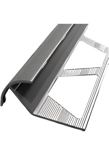 12 Mm Alüminyum Çift Yönlü Seramik Köşe Profili Parlak