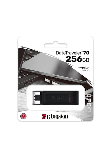 Kingston DT70/256GB 3.2 Gen 1 Type-C Flash Bellek