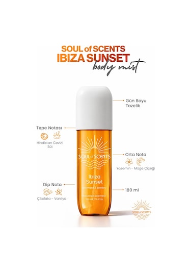 Ibiza Sunset Gourmand & Powdery Body Mist 180 Ml