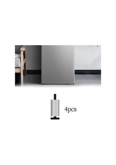 Besthome1 Suntek 4 Adet Gümüş Ayaklı Mobilya Aksesuarı - Masa, Yatak, Sehpa Gümüş