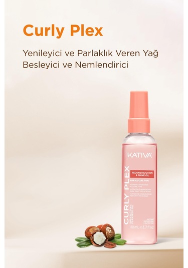 Kativa Curly Plex Bukle Onarıcı & Parlatıcı Yağ 110 Ml