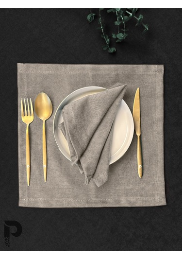 Taş Kumaş Peçete Daily Serisi Kadife Görünümlü Taş