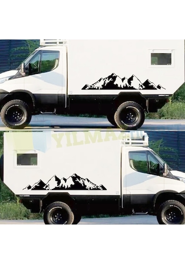 Dağ Karavan Çekme Off Road Oto Sticker Yapıştırma Etiket 1 Çift