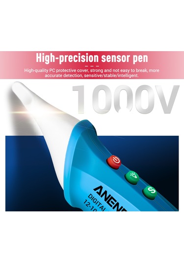 Yifomall Aneng Vc1018 Akıllı Voltaj Test Kalemi - 12-1000v Lcd Ekranlı, Sesli-uyarılı, Kablosuz Elektrik Kontrol Cihazı