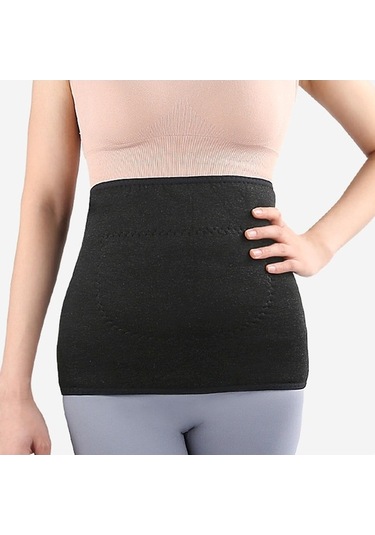 Pazly Suntek Bel Isıtıcı Kemer - Karın Altı Kışlık Rahat Koruyucu Sarma Siyah Siyah