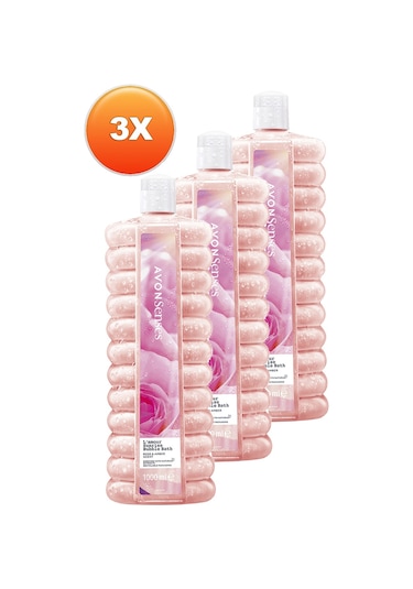 Avon L'amour Sunrise Gül Ve Kehribar Kokulu Banyo Köpüğü 3 x 1 L