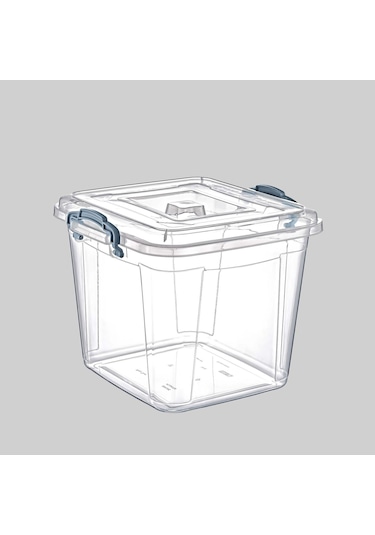 Polytime Mulibox Şeffaf Kilitli Mutfak Eşya Gıda Saklama Düzenleme Kabı Kutusu - Kare - 10 Litre