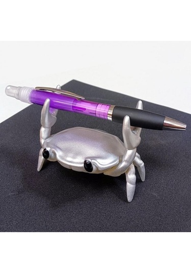 Gümüş Vaorlo Sevimli Yengeç Tutucu Akıllı Telefon Pan Gözlük Telefon Tutucu Masası Standı Yaratıcı Braketi Canlı Film İzle