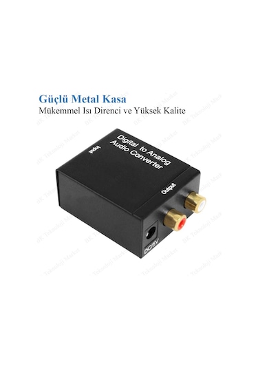 Dijital To Analog Optic Ses Dönüştürücü Adaptör