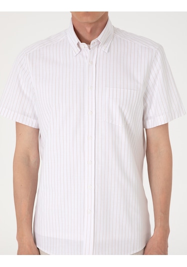 Pierre Cardin Erkek Bej Gömlek Kısa Kollu 50307082-vr011 Bej