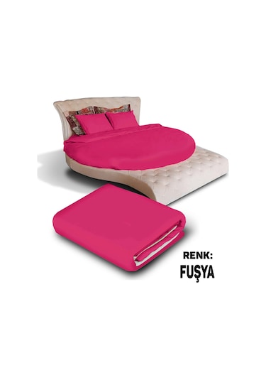 Sofaroom Yuvarlak Nevresim Takımı Fuşya