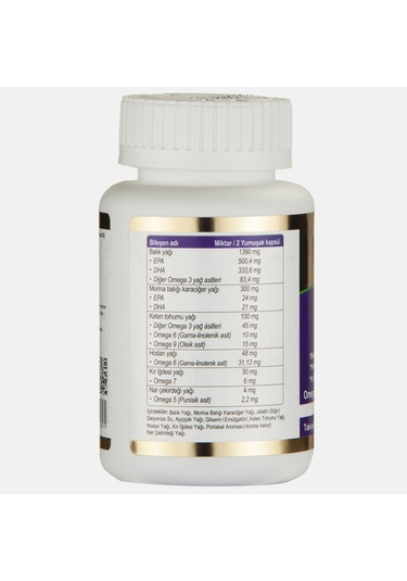 Naturbes Omega 60'lık Omega 3 - 5 - 6 - 7 - 9 ve Omega 11 (Co