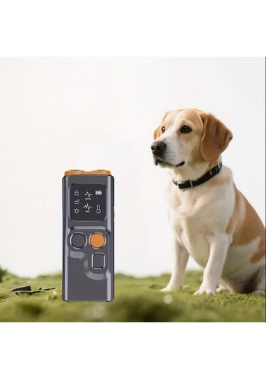 Willowhaven Siyah Turuncu + Düdüklü P7 Ultrasonik Köpek Kovucu Profesyonel Çift Başlı Anti Havlama Güvenli