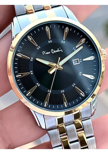 Pierre Cardin Çelik Kordon Takvimli Özel Kadran 3 Atm Suya Dayanıklı Erkek Kol Saati Epc.800211.f105