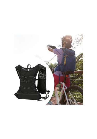 Suntek Kadın Koşu Yeleği Koşucu Sırt Çantası Hidrasyon Siyah