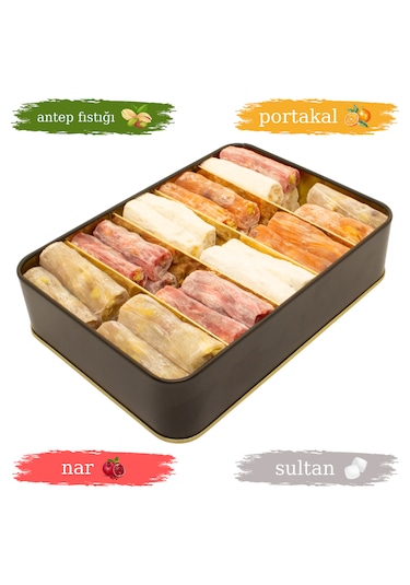 Lokumani Karışık Antep Fıstıklı Parmak Lokum 820 G