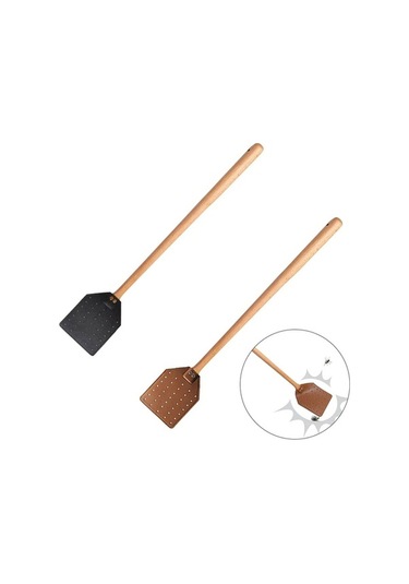 Ulzyvf Uzun Sineklik Sineklik Saplı Sağlam Deri Ahşap Adet 2 Hr