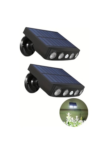 Xuweiwei 2 Adet Güneş Sensörlü Sel Işıkları Bahçe Balkon Patio Dış Aydınlatma 3 Modlu Lityum Pil