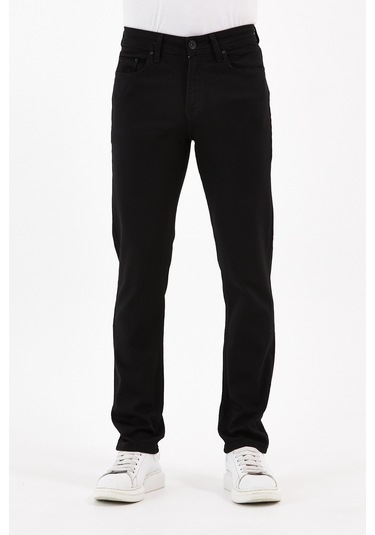 Digital Jeans Normal Kesim Fermuarlı Geniş Paça Yüksek Bel Er Siyah Açık Gri