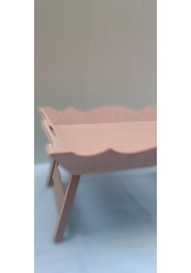 Hobi Dekoratif Tepsi Ayaklı Şımarık Model Ham Ahşap Mdf El Yapımı
