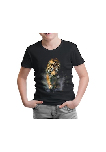 Lord Tshirt Kaplan 2 Siyah Çocuk Tshirt