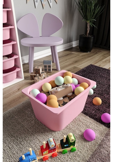 %100 Mdf - Xl Duo 16 Sepetli Oyuncak Dolabı Pembe