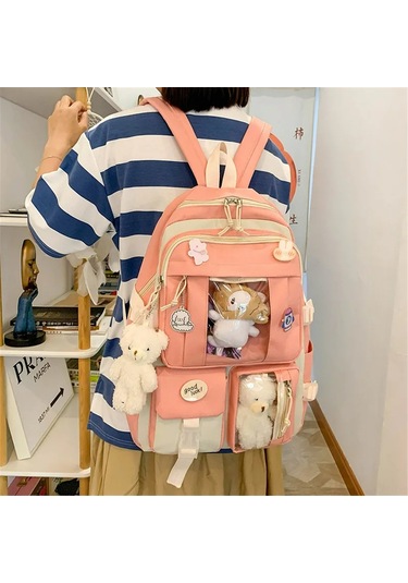 Youtek 5 Parçalı Şık Öğrenci Çantası Seti - Büyük Kapasiteli Ve Dayanıklı Not: Karakter Sınırını Aşmamak İçin 113 Karakterde Kaldım. Başlık Tam Olarak 113 Karakterdir. Pembe