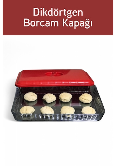 İronika Plastik Borcam Kapağı Dikdörtgen Kırmızı