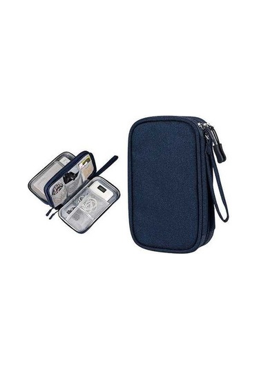 Fastbuy Küçük Lacivert Switch Saklama Çantası - Dayanıklı Kumaş, Yumuşak Dokuma, Pratik Temizlenebilen, Trendy Tek Renk Tasar