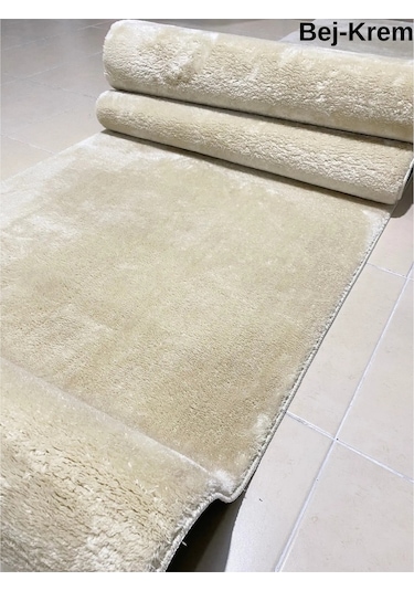 KREM Kaymaz Taban Peluş Post Yolluk Koridor Antre Mutfak Yatak Odası Kesme Halı